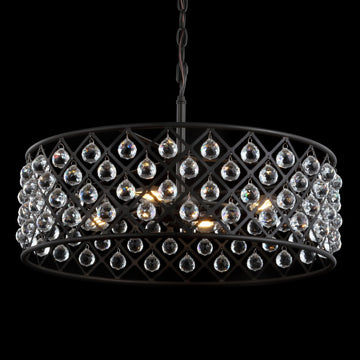 Gabrielle Crystal/Metal LED Pendant - JONATHAN Y